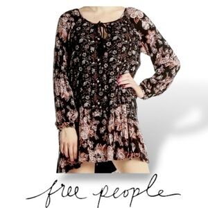 Free People Tunic Dress Lucky Loosey Black Onyx Size  XS